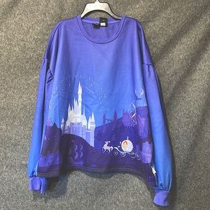 Disney Purple Castle Graphic Pullover Sweatshirt